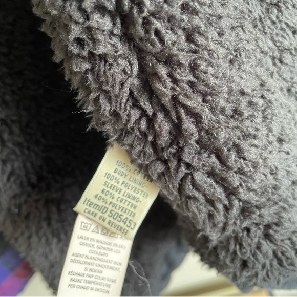 Women’s scotch plaid Sherpa lined hoodie - Picture 5 of 6